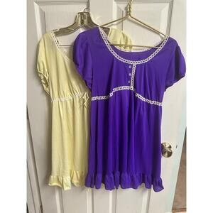 60s Formfit Rogers Babydoll Goddess Nightgown Lace Trim Sz S/M Lot Of 3 Nylon